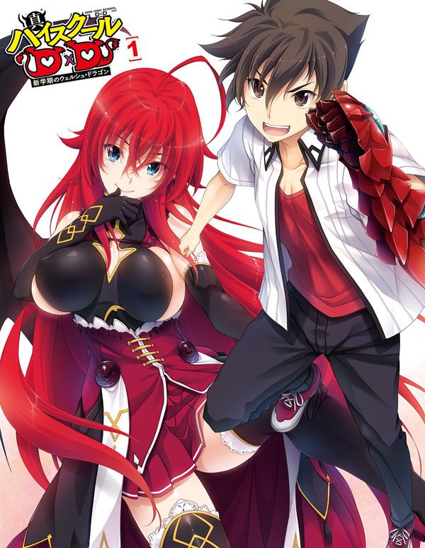 Shin High School DxD novela ligera, portada oficial.