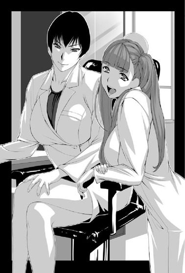 Shinryounaika Sei Shorika Novela ligera, portada oficial.
